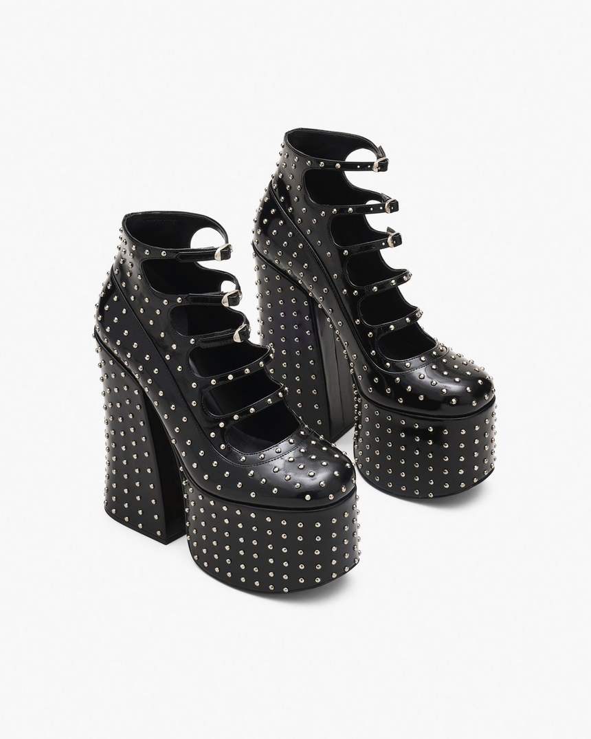 bota de cano curto glam studs kiki