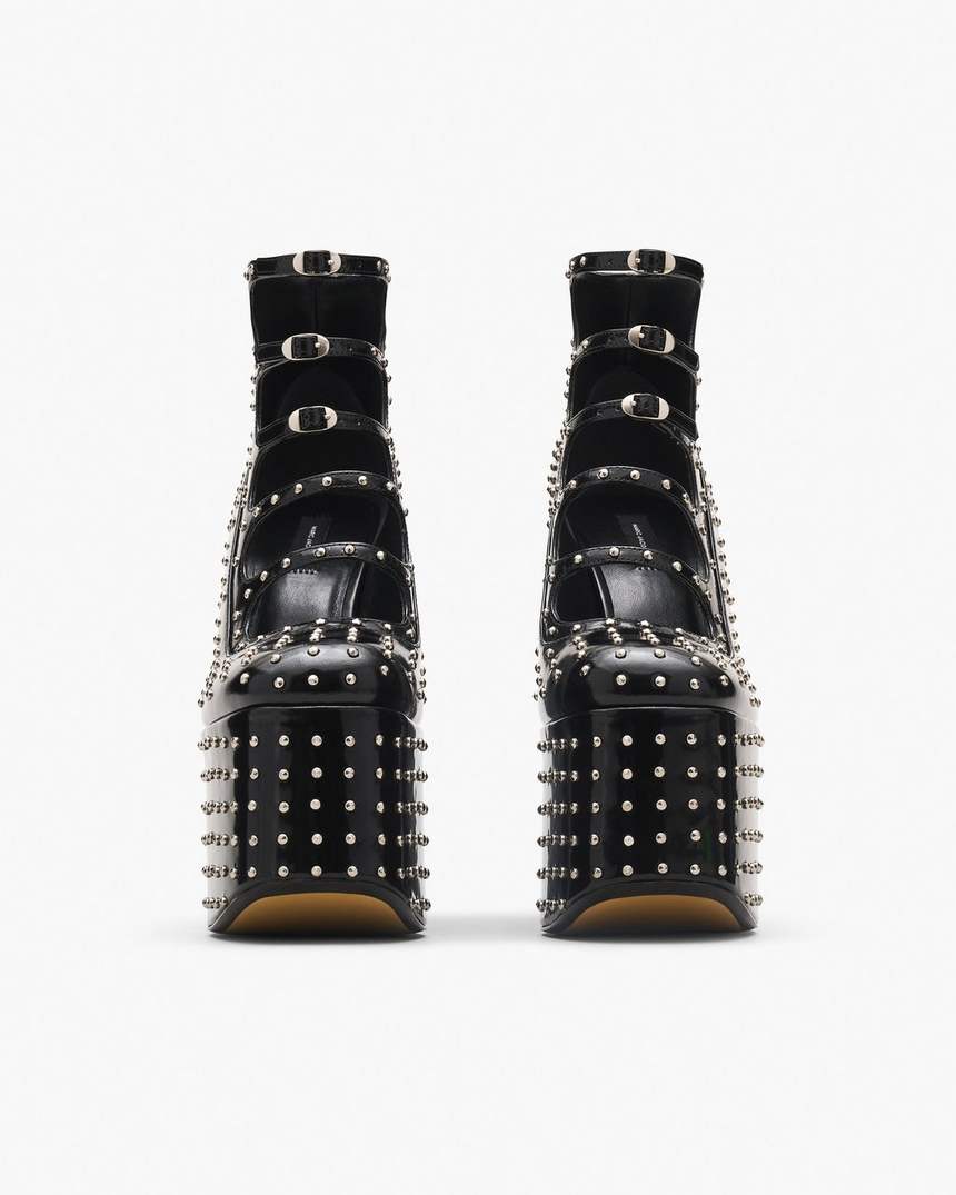 bota de cano curto glam studs kiki