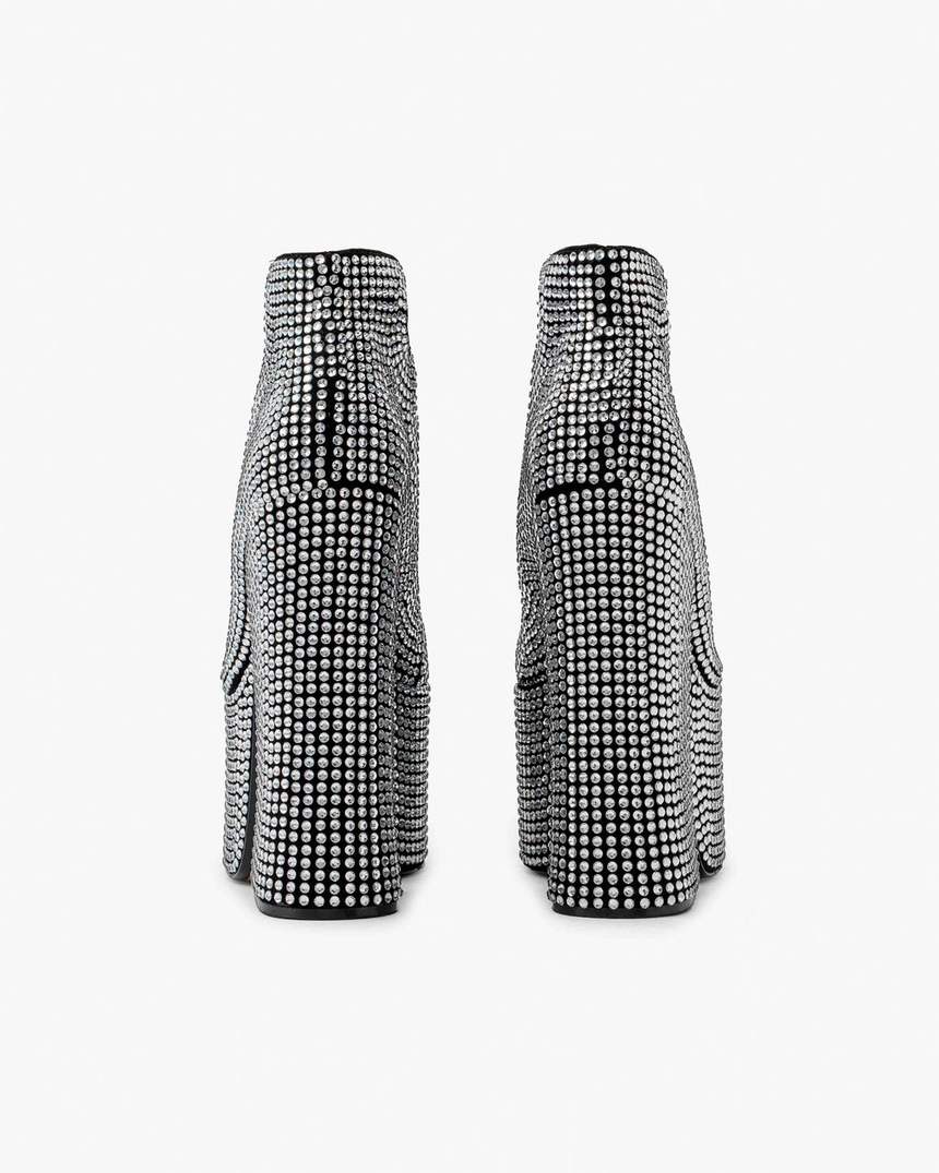 bota de cano curto kiki com strass