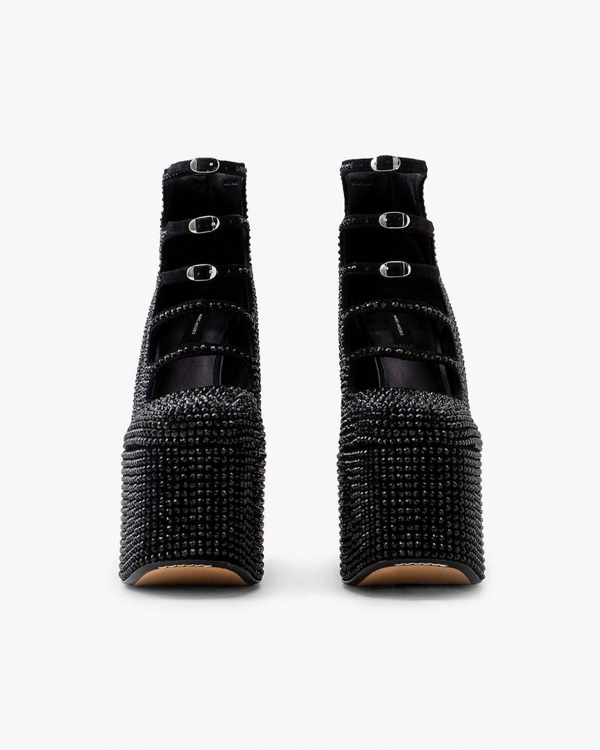 bota de cano curto kiki com strass