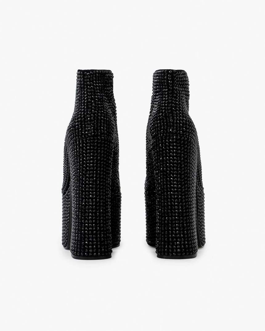 bota de cano curto kiki com strass