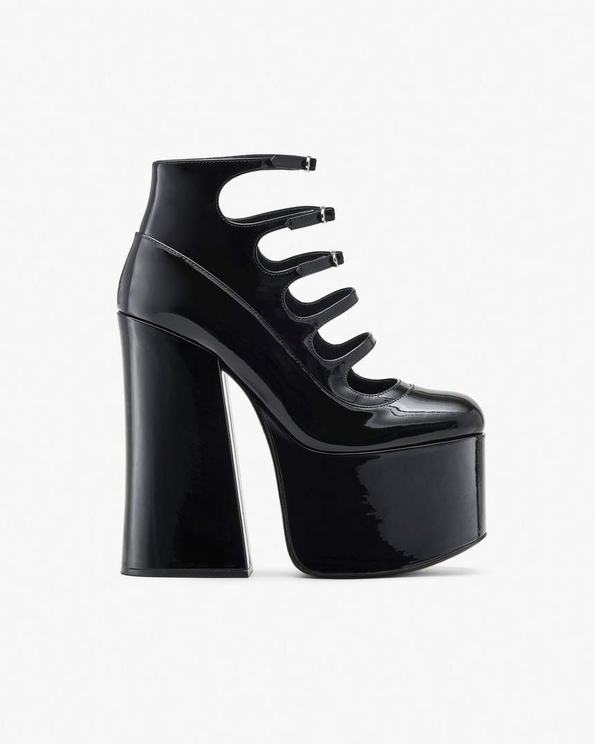 bota de cano curto kiki em verniz