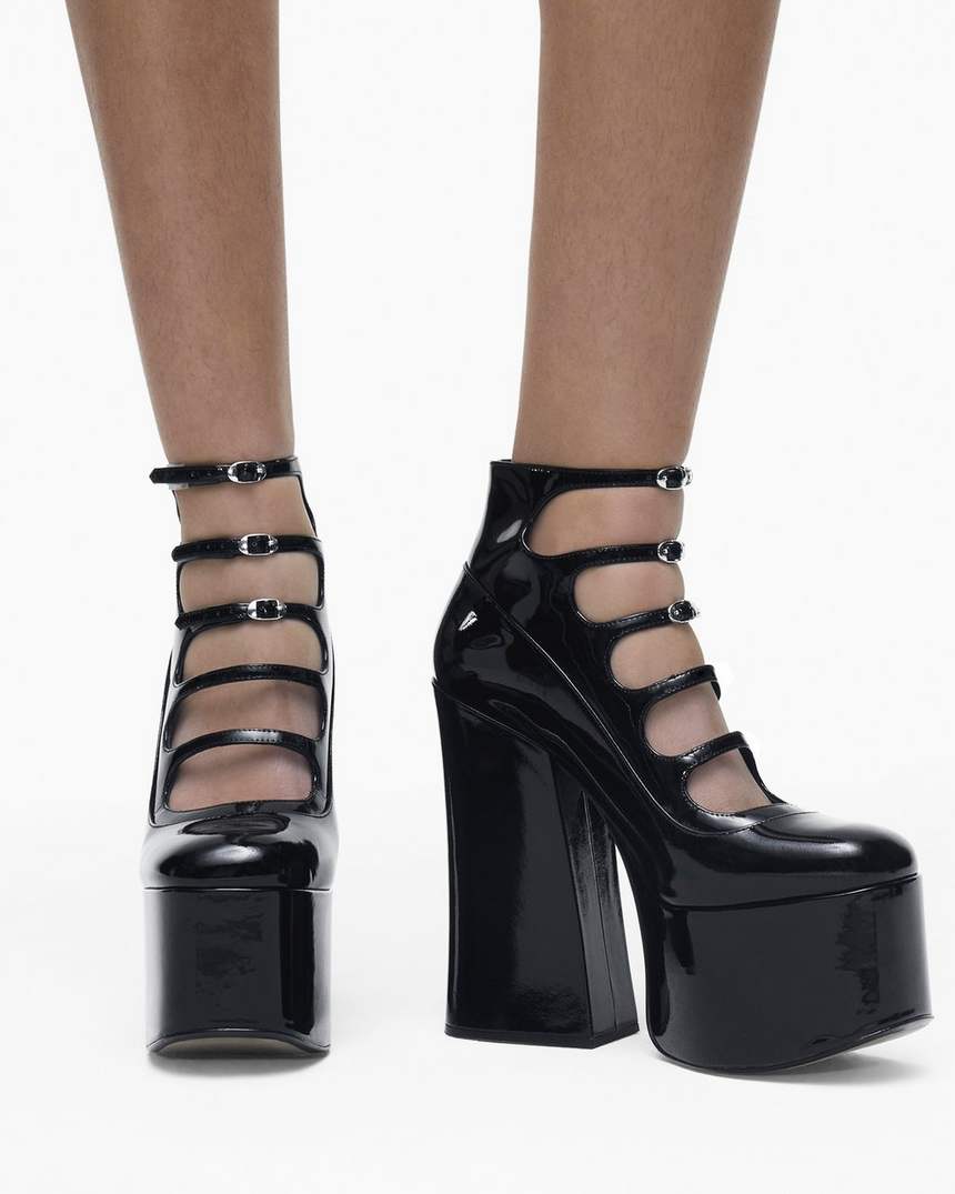 bota de cano curto kiki em verniz