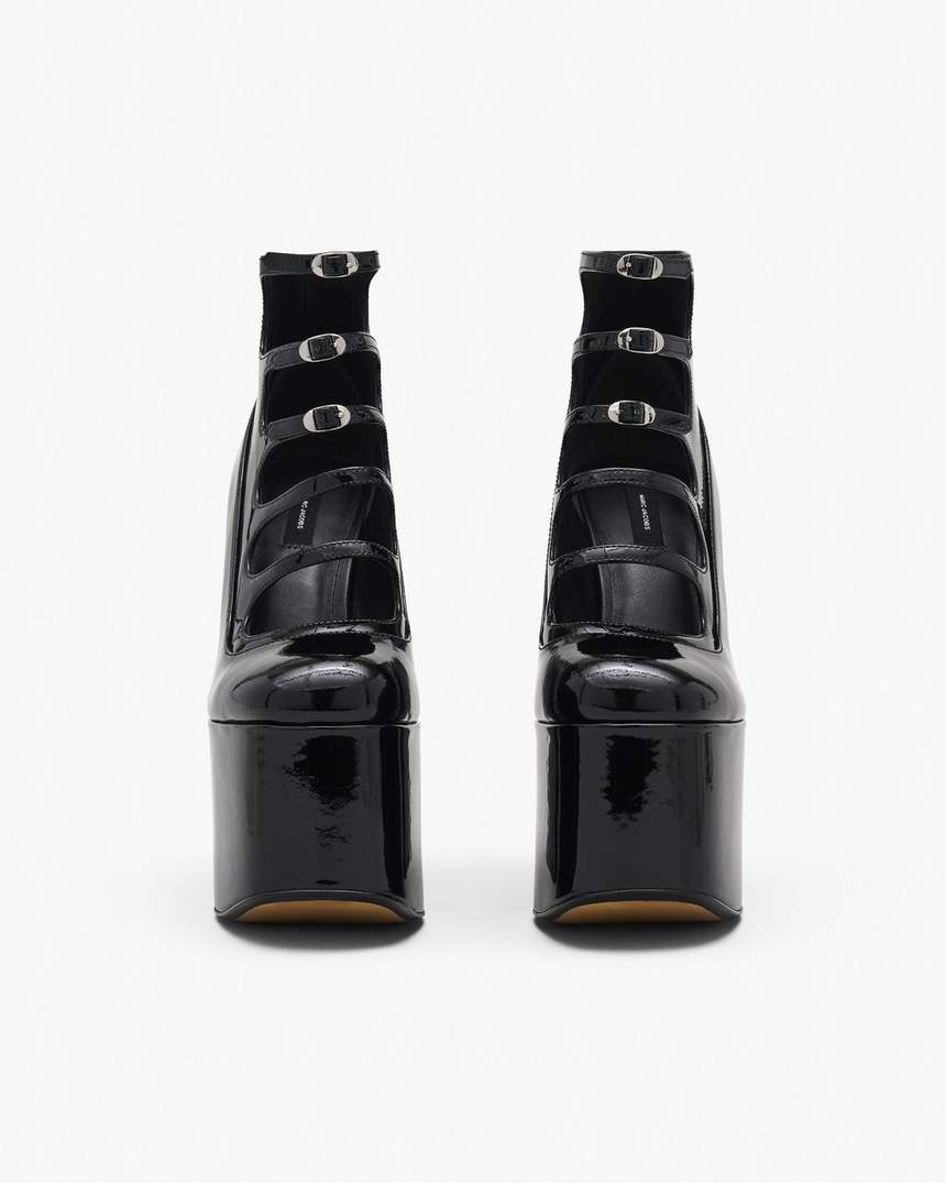 bota de cano curto kiki em verniz