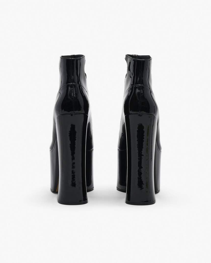 bota de cano curto kiki em verniz