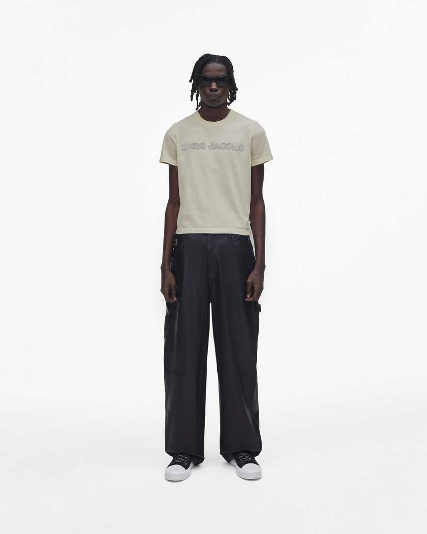 calça de couro oversized