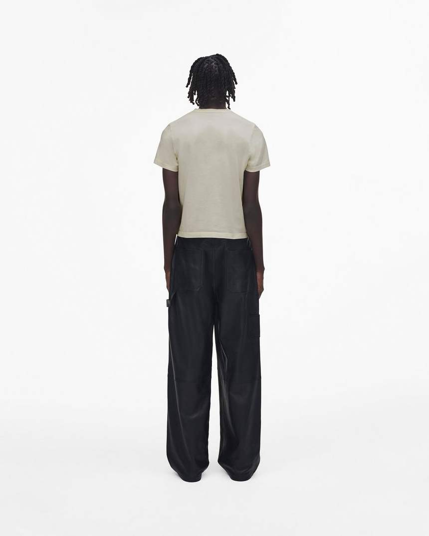 calça de couro oversized