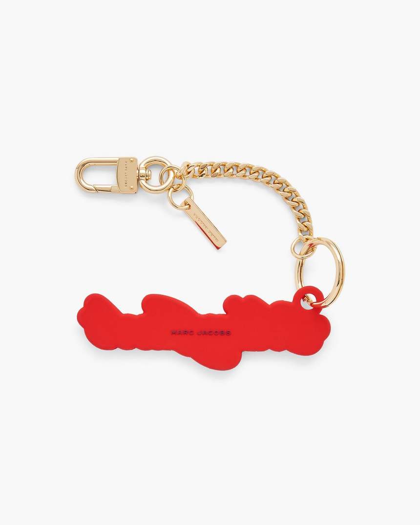 pingente para bolsa com logo em cursiva