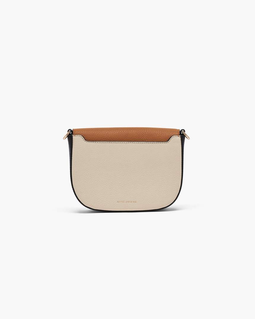 bolsa de selim pequena signet turnlock em blocos de cores