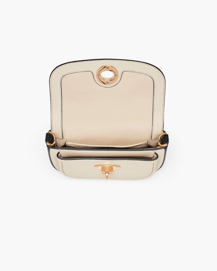 bolsa de selim pequena signet turnlock em blocos de cores