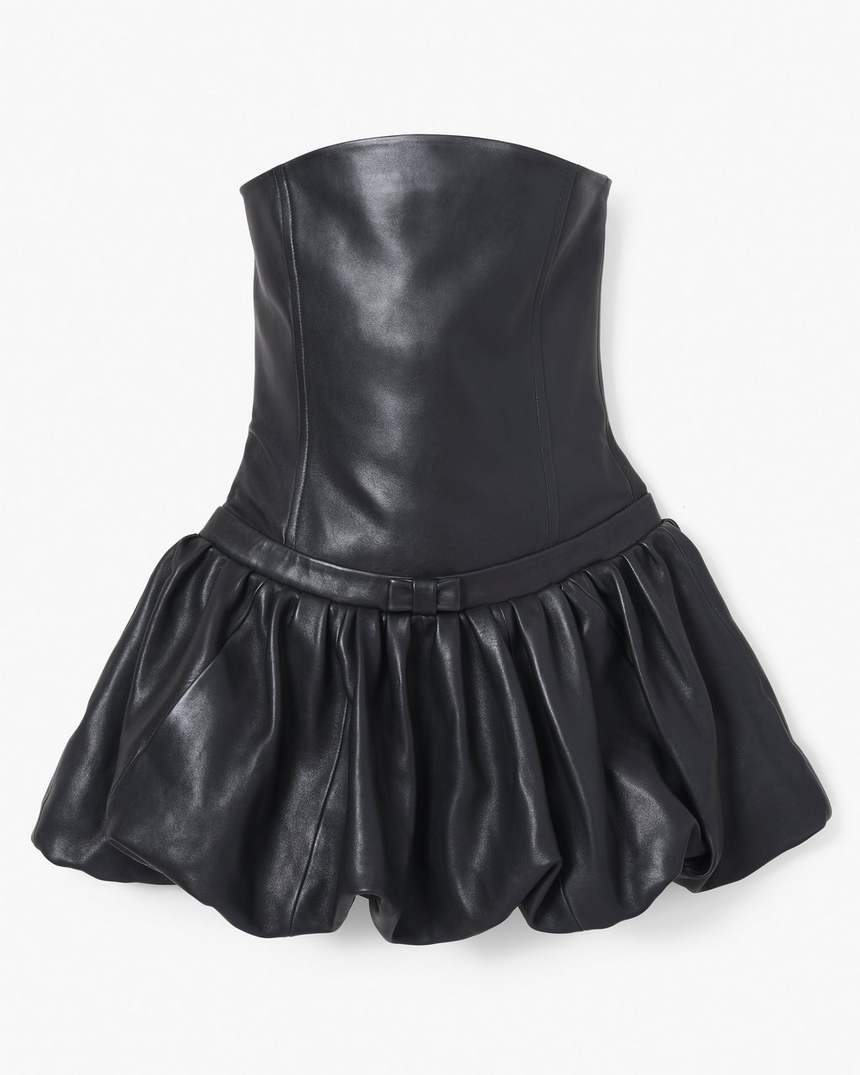 o vestido de couro bolha