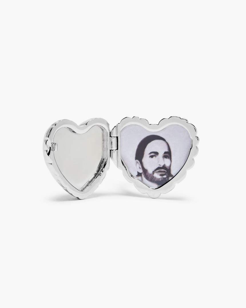 anel medalhão de balão em forma de coração