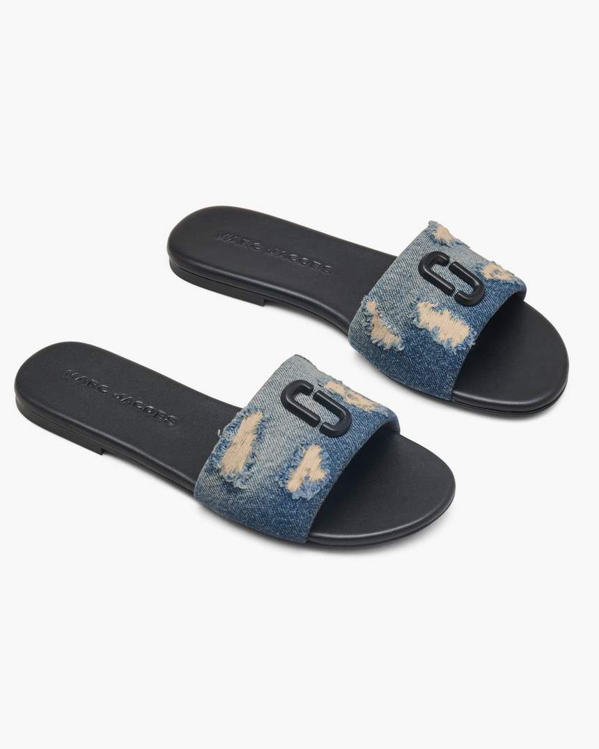 slide de foto instantânea de jeans rasgado e remendado