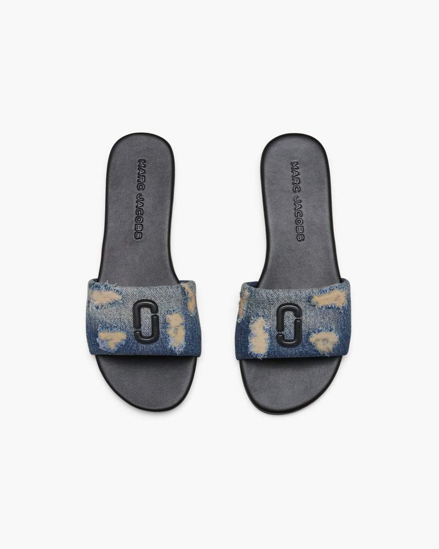 slide de foto instantânea de jeans rasgado e remendado