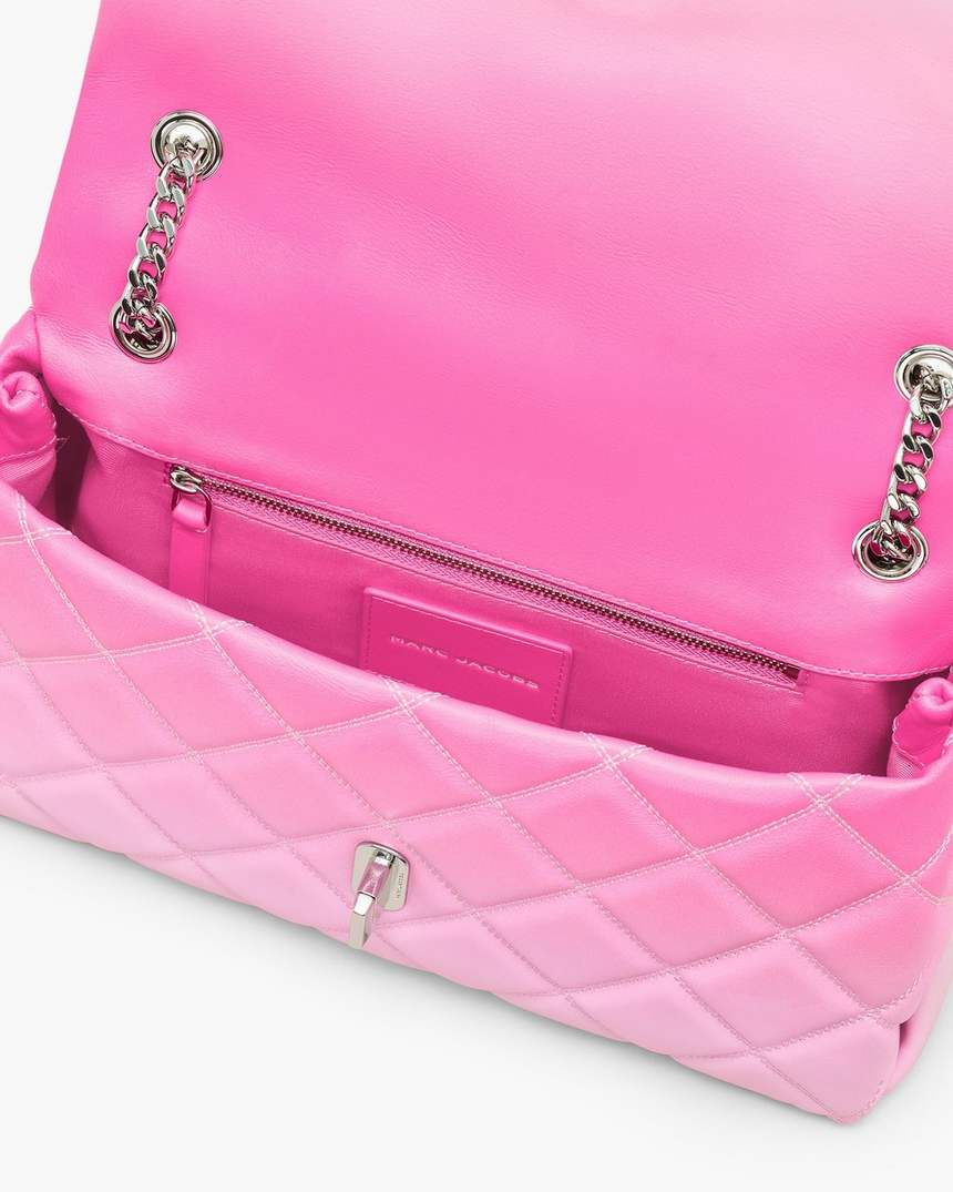 bolsa de ombro dupla com corrente matelassada em degradê