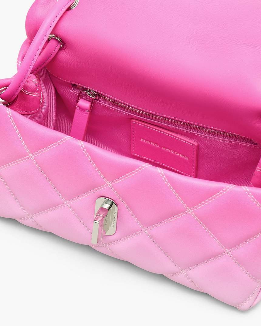 bolsa de ombro dupla mini ombré acolchoada