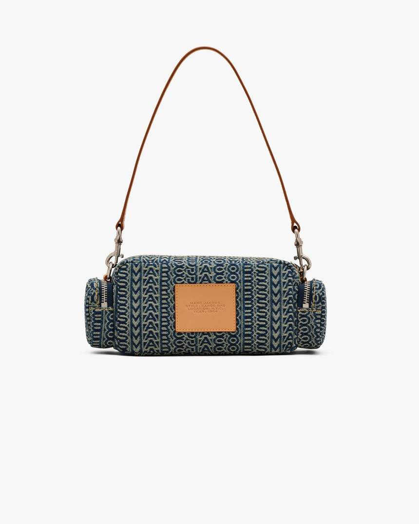 bolsa de ombro cargo monogram denim