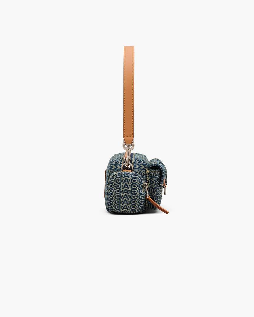 bolsa de ombro cargo monogram denim