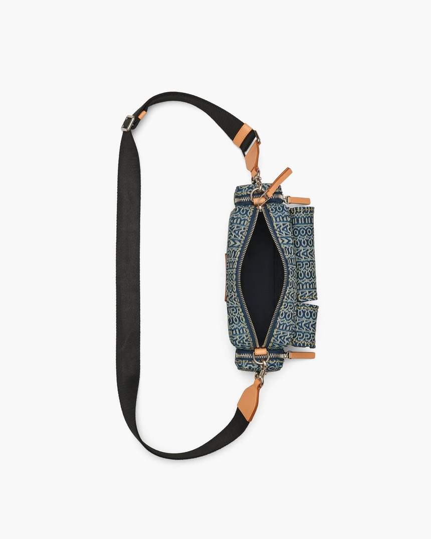 bolsa de ombro cargo monogram denim