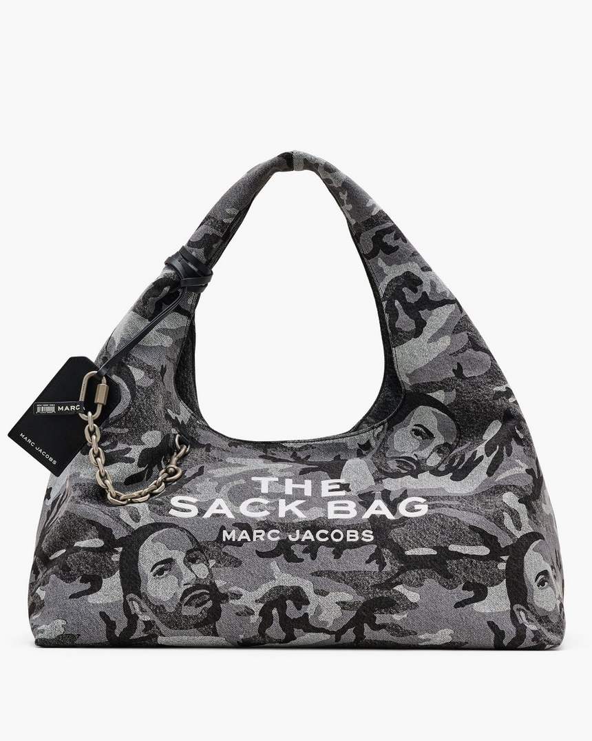 bolsa saco tamanho xl marc camo denim