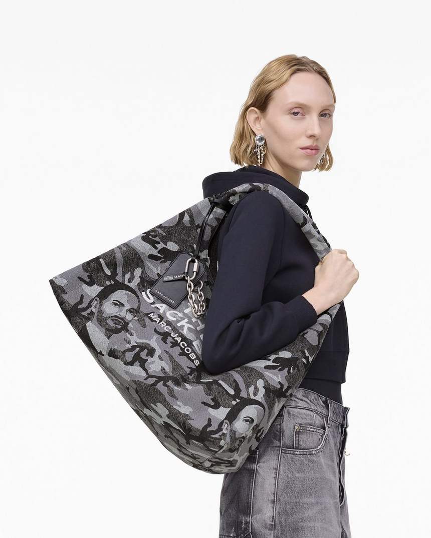 bolsa saco tamanho xl marc camo denim