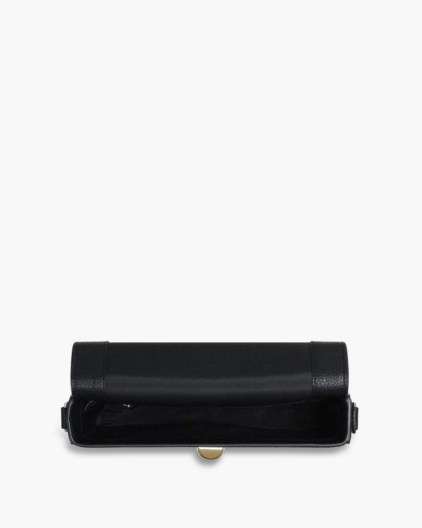 bolsa de ombro com corrente e fecho giratório signet
