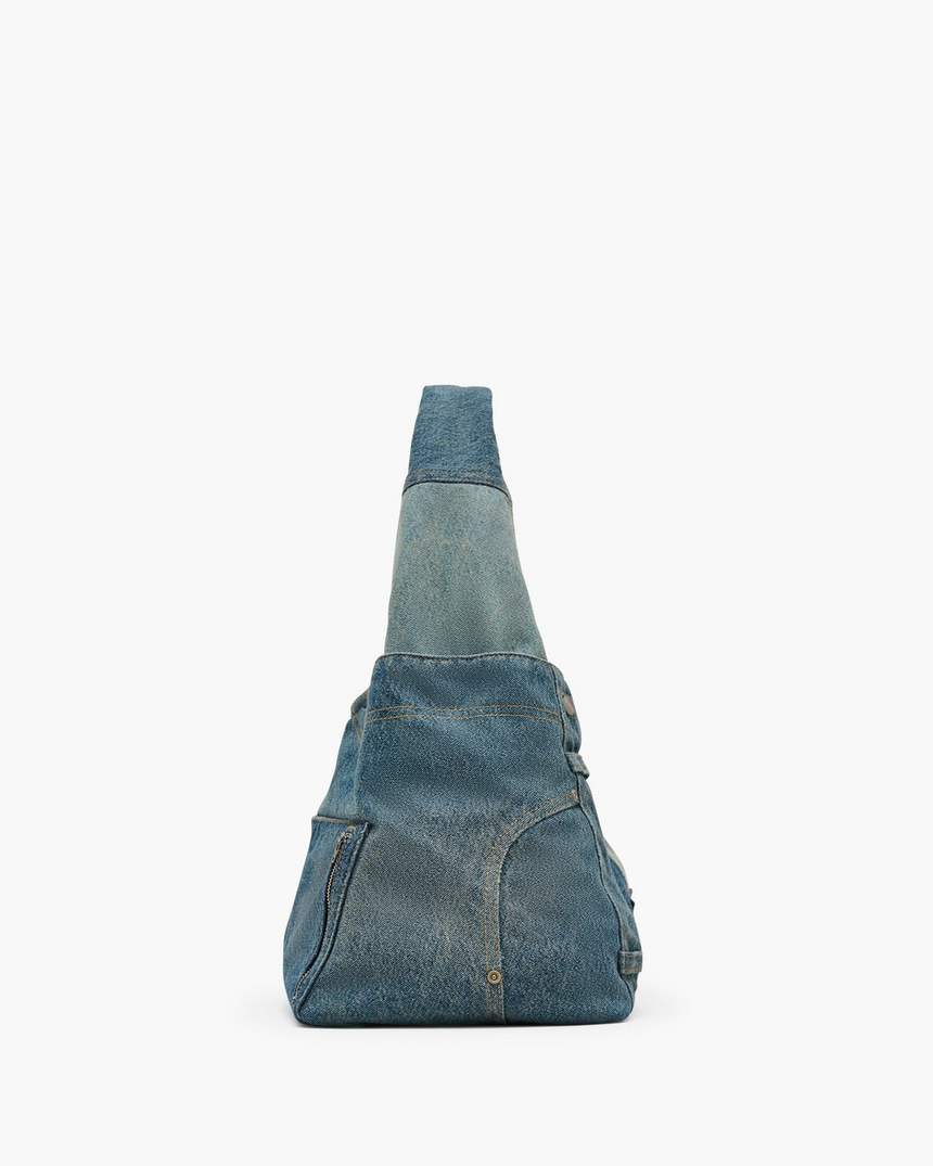 saco de jeans desconstruído