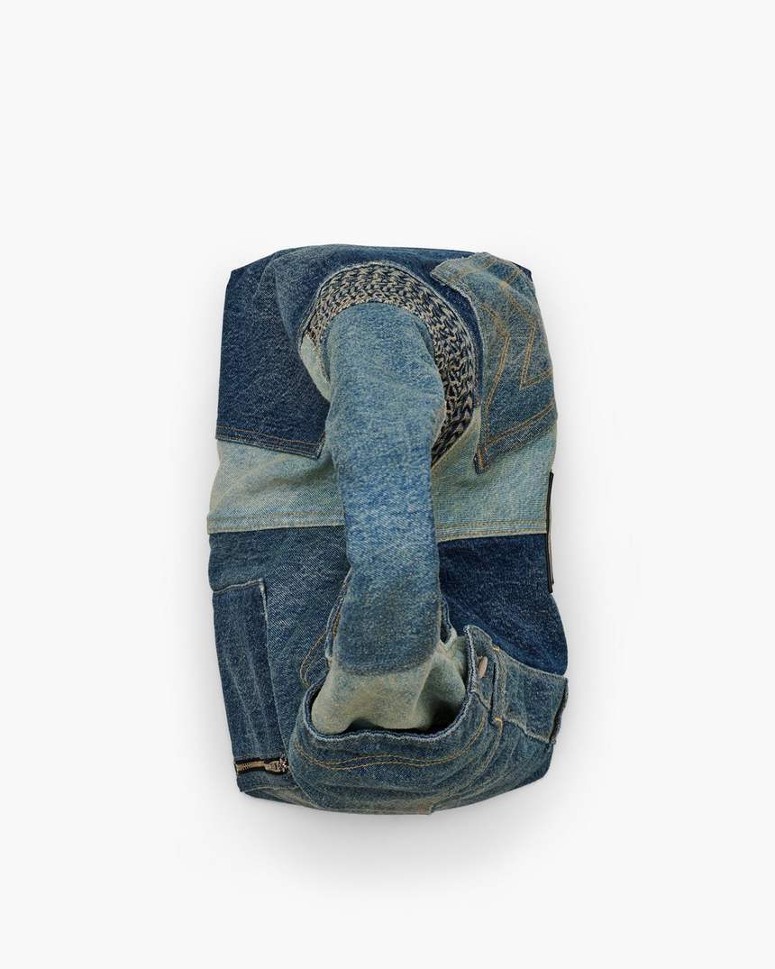 saco de jeans desconstruído
