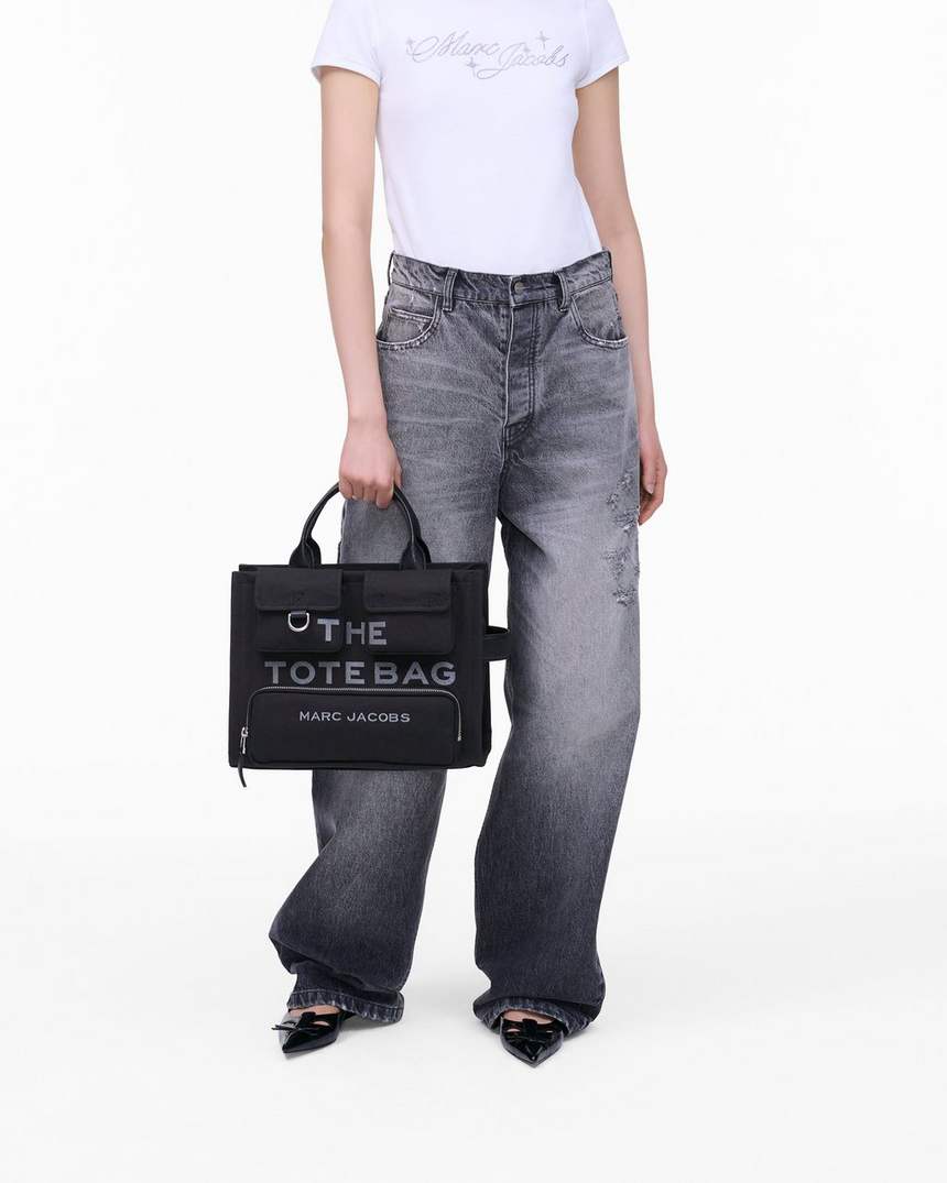 bolsa tote média de lona cargo