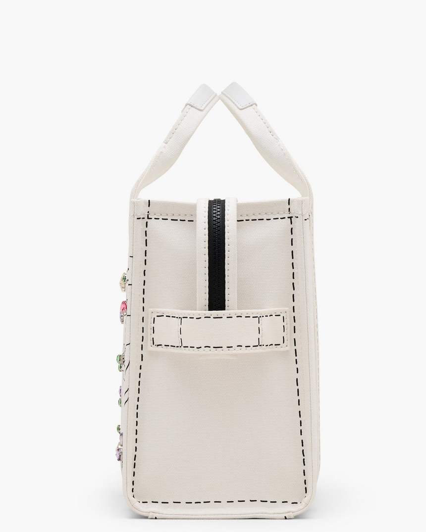 bolsa tote média de lona trompe loeil mani