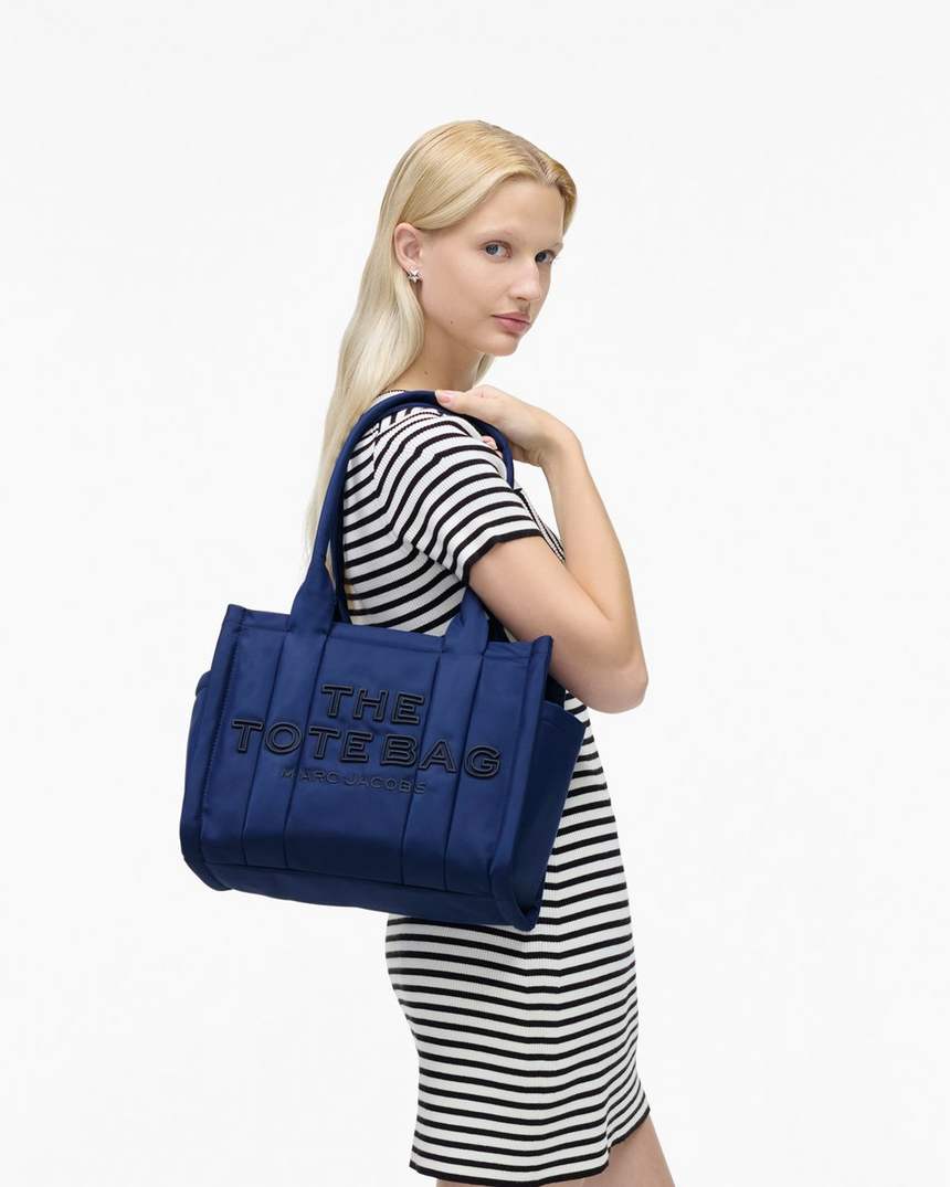 bolsa tote média de nylon acolchoado