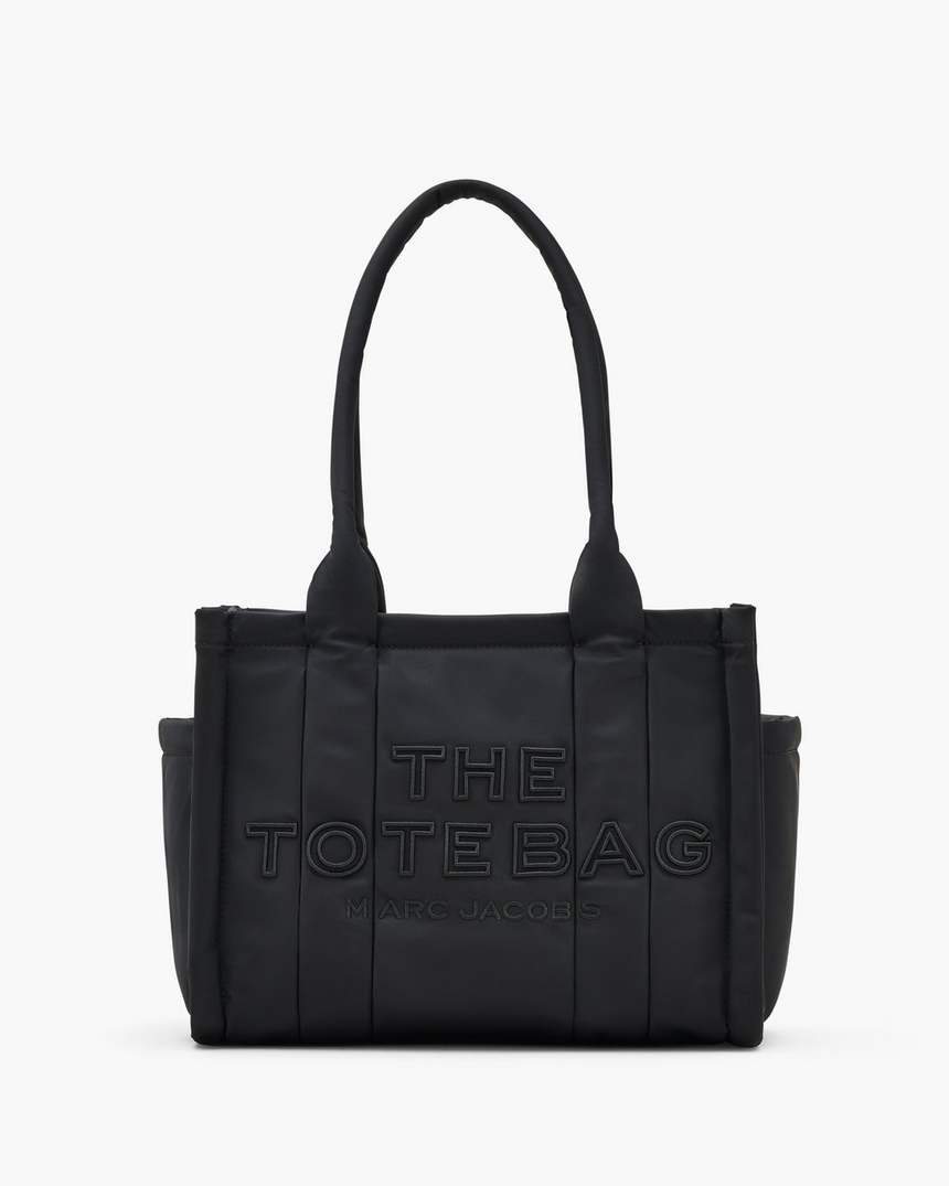 bolsa tote média de nylon acolchoado