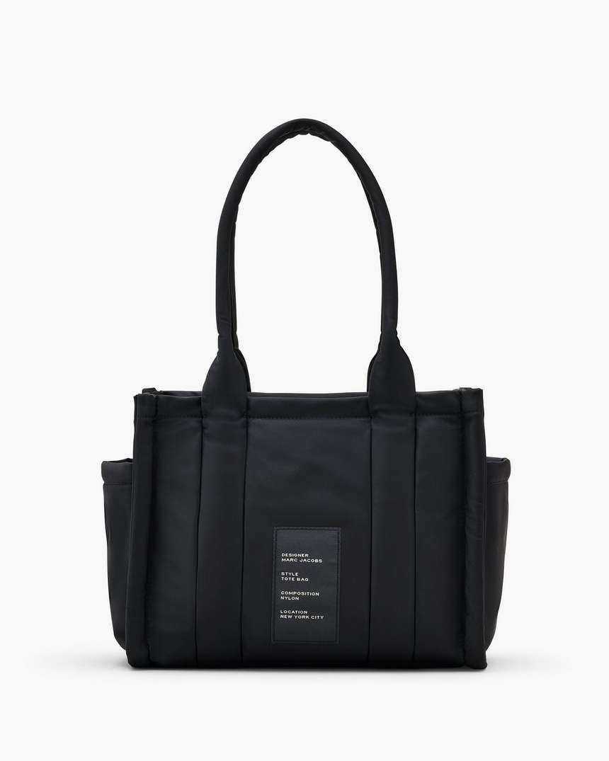 bolsa tote média de nylon acolchoado