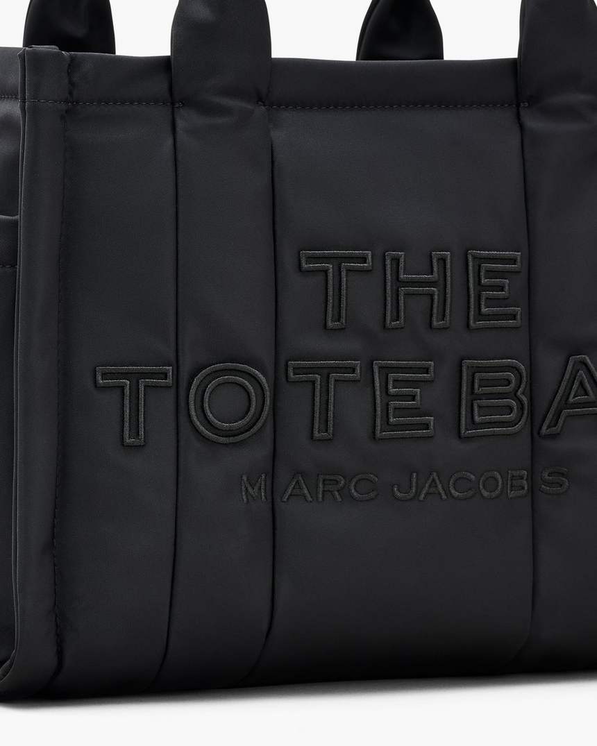 bolsa tote média de nylon acolchoado