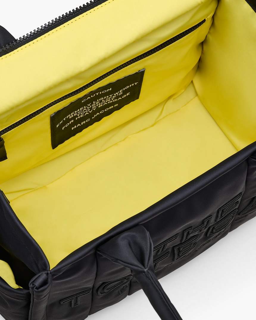 bolsa tote média de nylon acolchoado