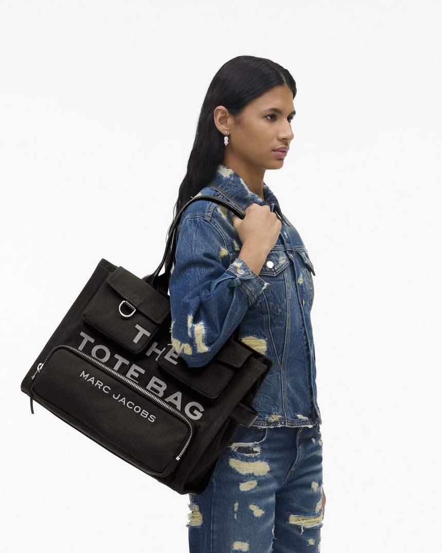 bolsa tote grande de lona cargo
