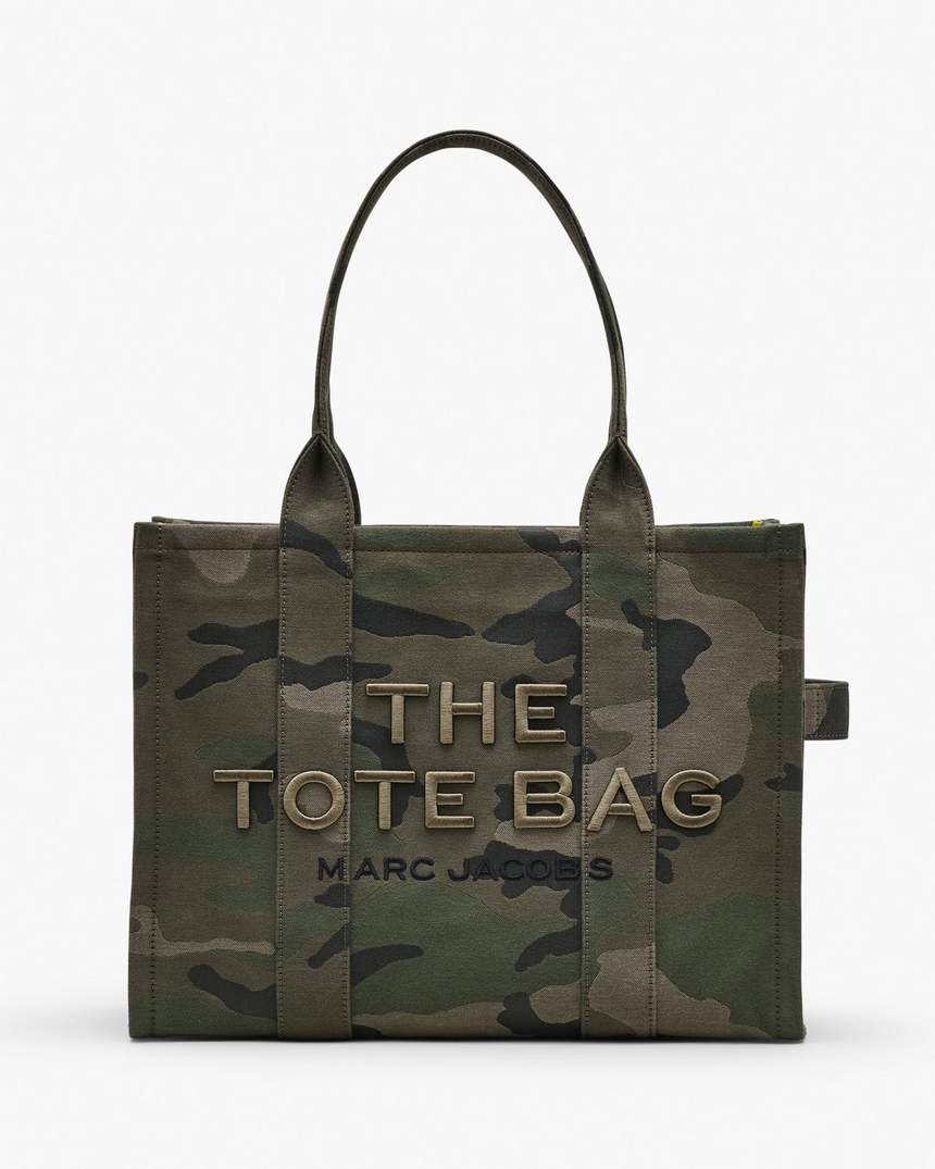 bolsa tote grande camuflada jacquard