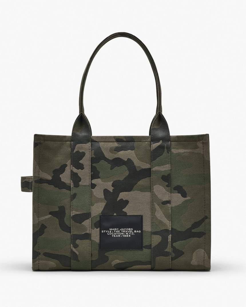 bolsa tote grande camuflada jacquard