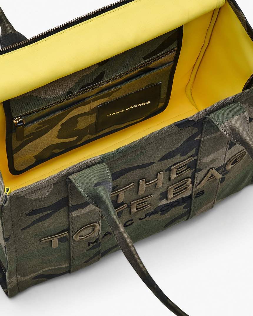 bolsa tote grande camuflada jacquard