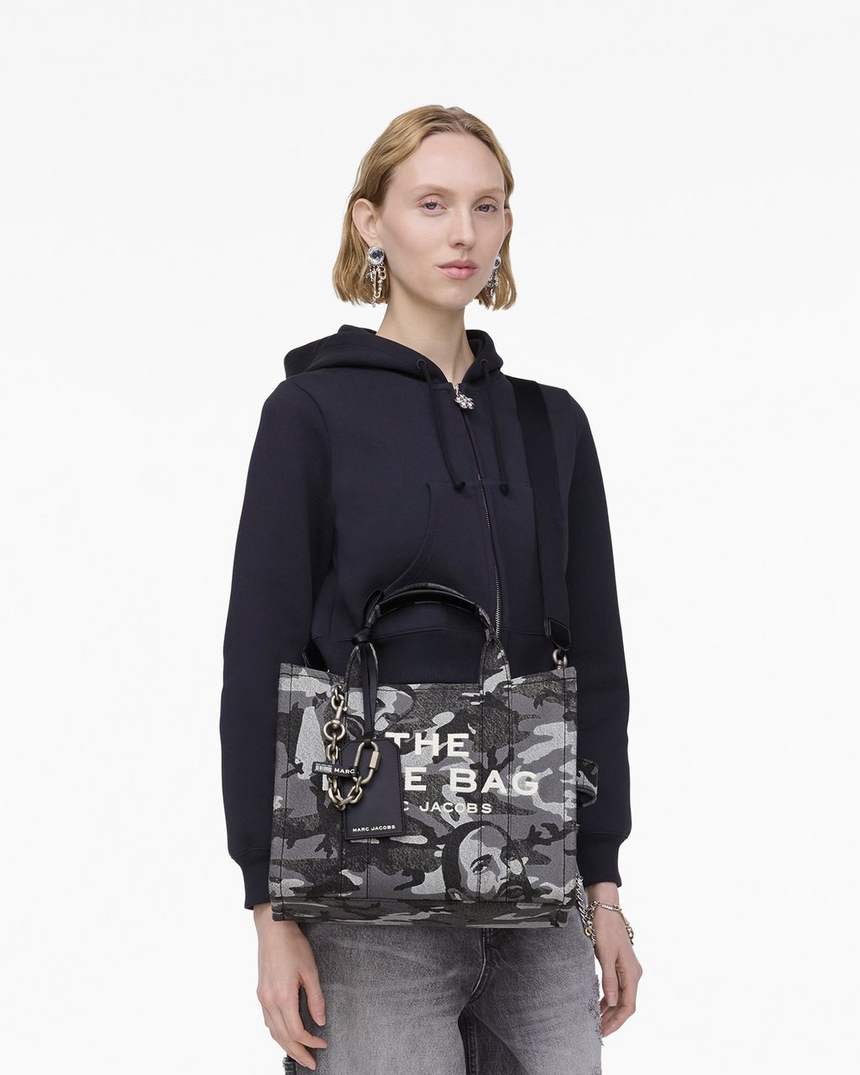bolsa tote média marc camo denim