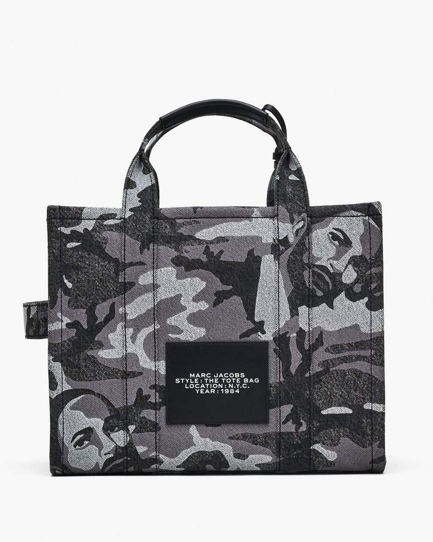 bolsa tote média marc camo denim