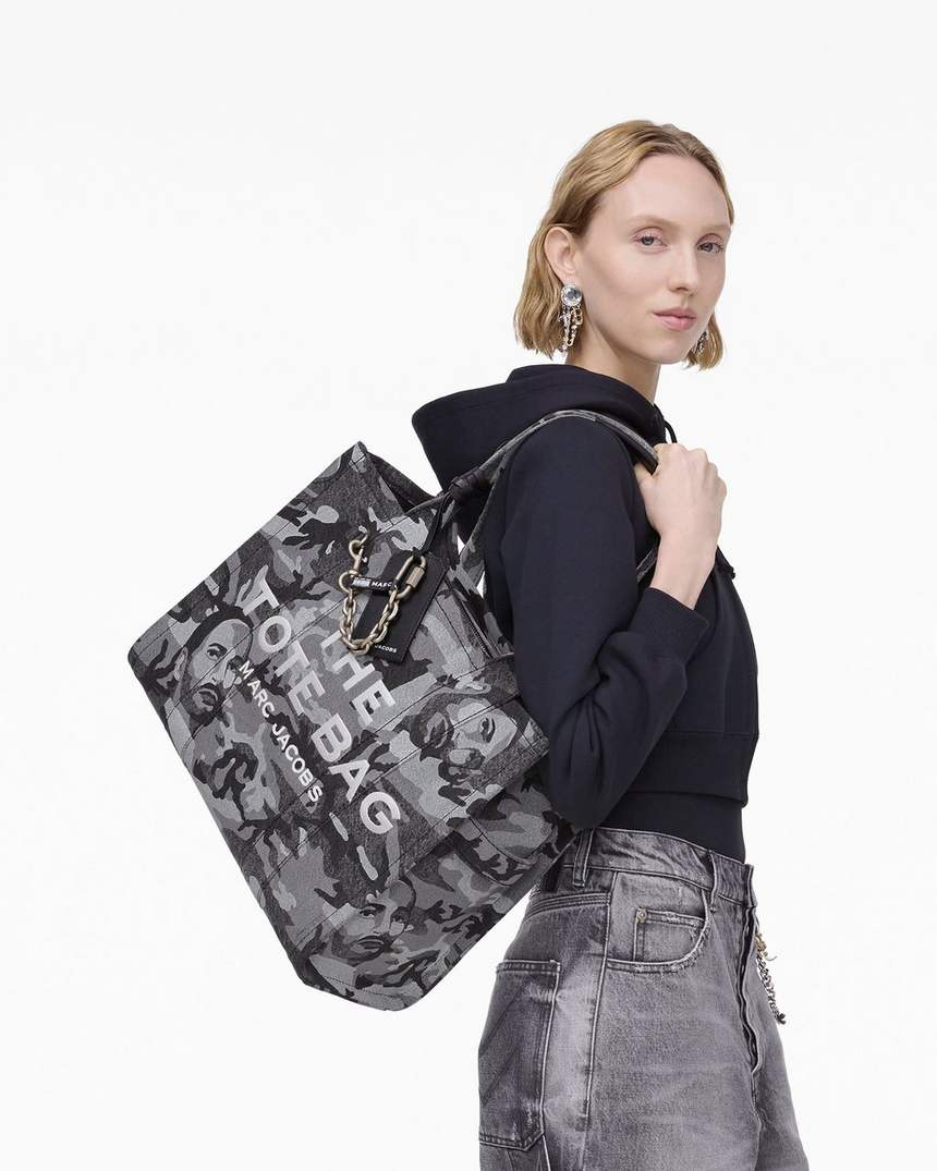 bolsa tote grande marc camo denim