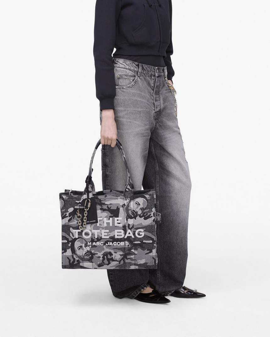 bolsa tote grande marc camo denim