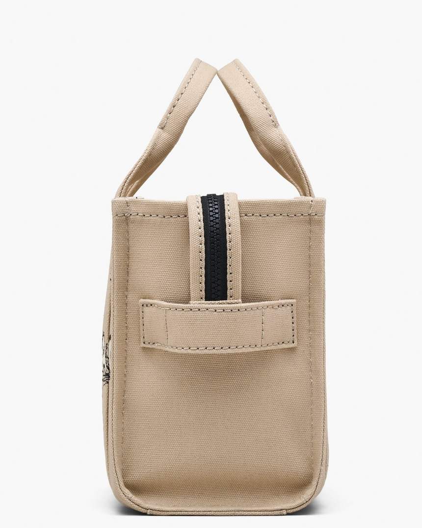 bolsa de lona pequena com estampa de margaridas