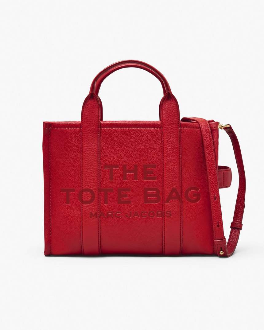 bolsa tote média de couro