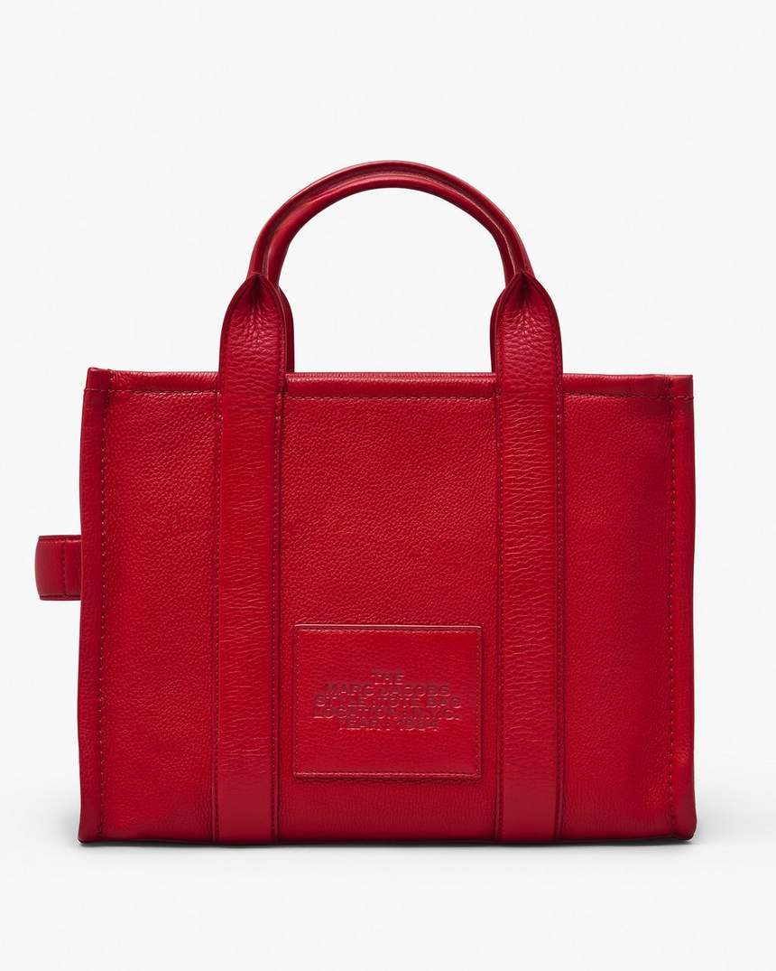 bolsa tote média de couro