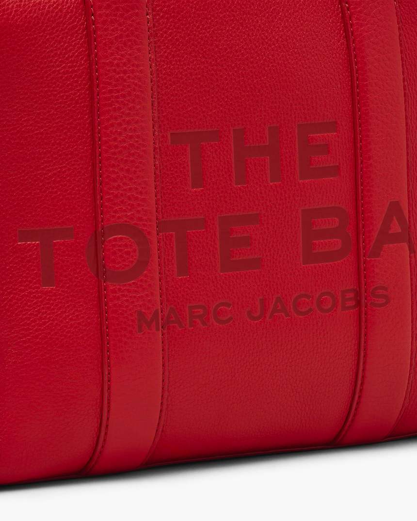 bolsa tote média de couro