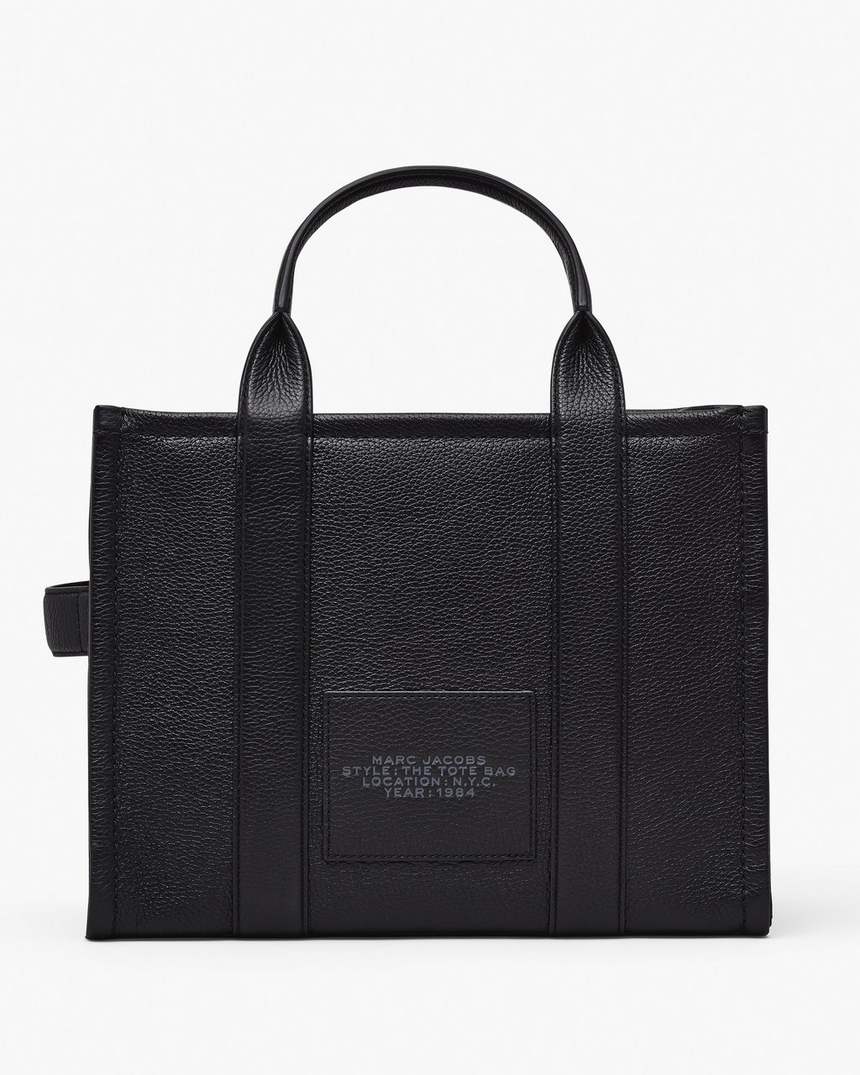 bolsa tote média de couro