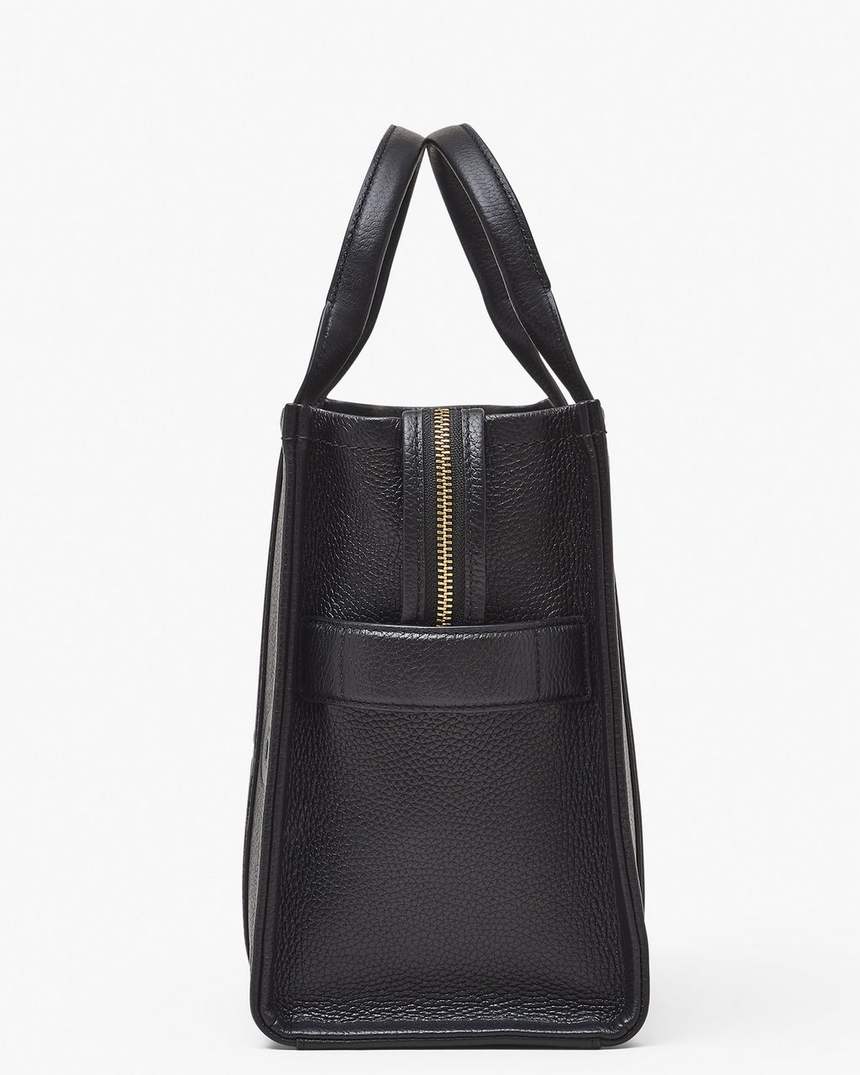 bolsa tote média de couro