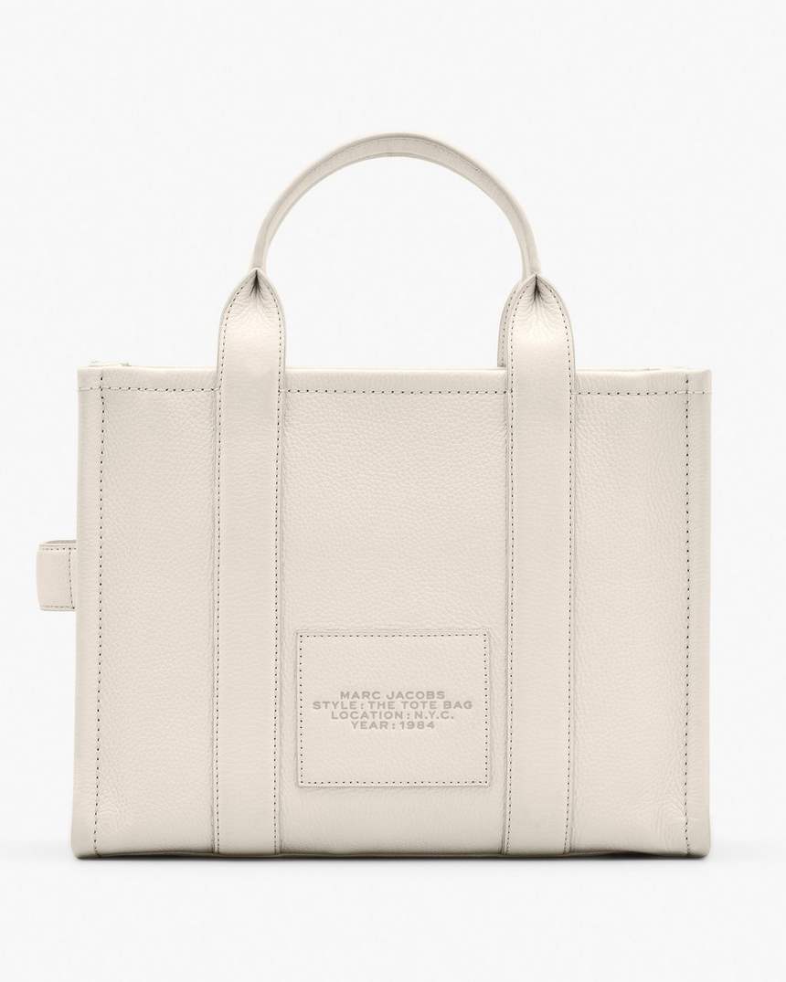 bolsa tote média de couro